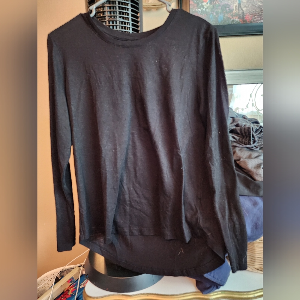 Faded Glory Black Long Sleeve Top